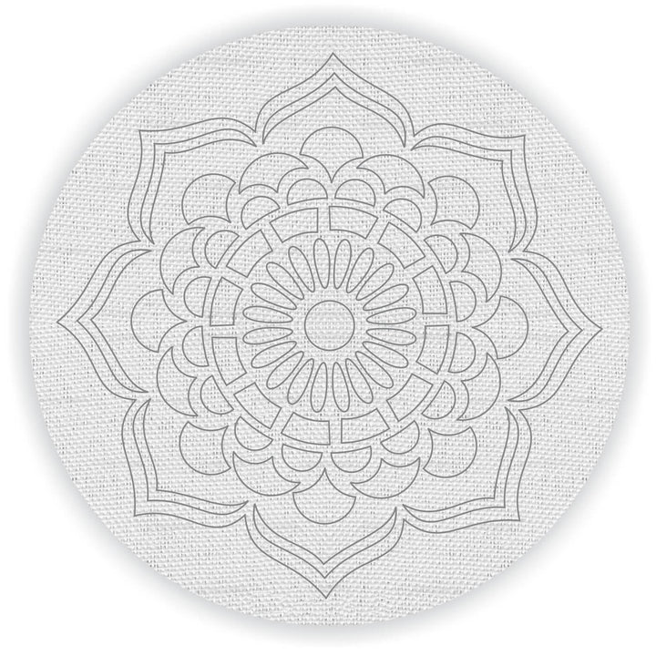 Trial Pack - Geometric Mandala Premarked Canvas Bases - Set of 7