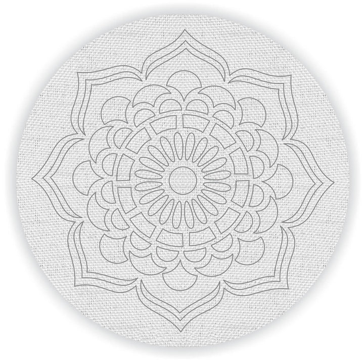 Trial Pack - Floral Mandala Premarked Canvas Bases - Set of 5