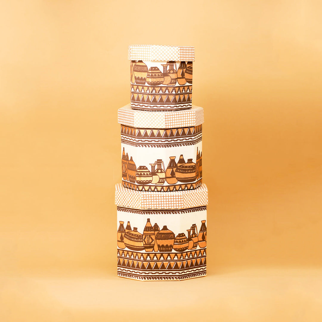 Handmade Paper Greek Pots Gift Box