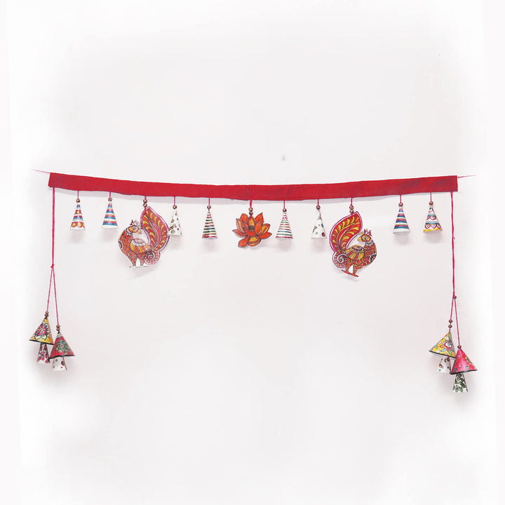 Hand-painted Hamsa Long Toran Puppet Hanging