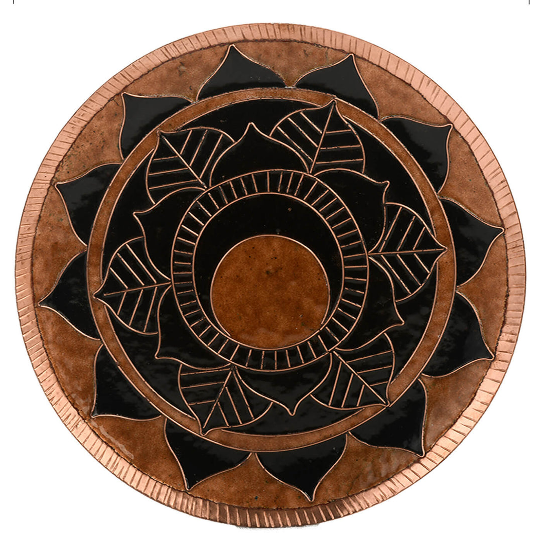 Copper Enamel Decorative Wall Plate