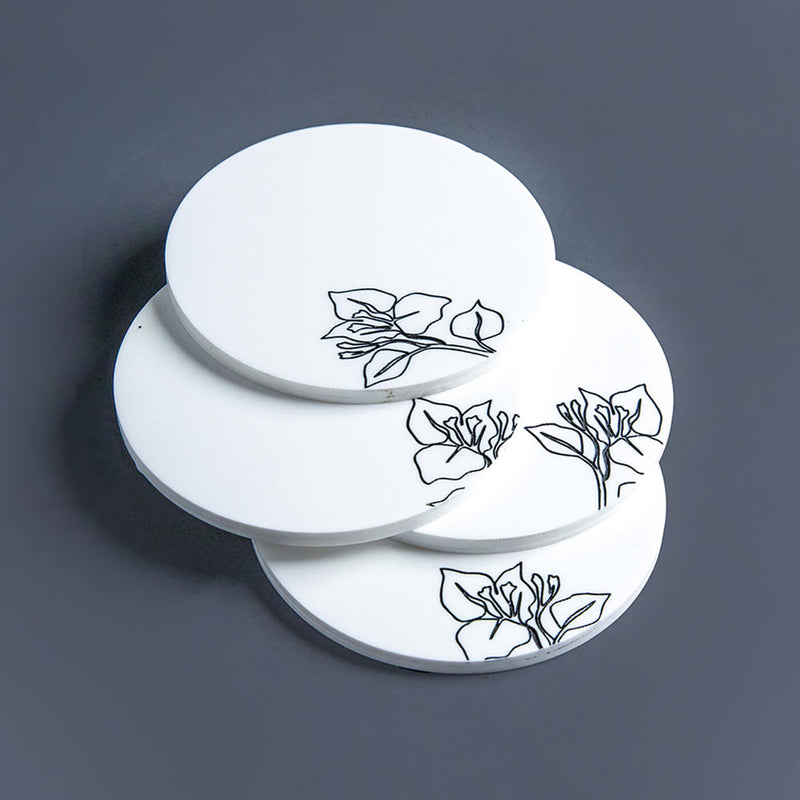 Calla Handmade Marble Coaster - Set of 4