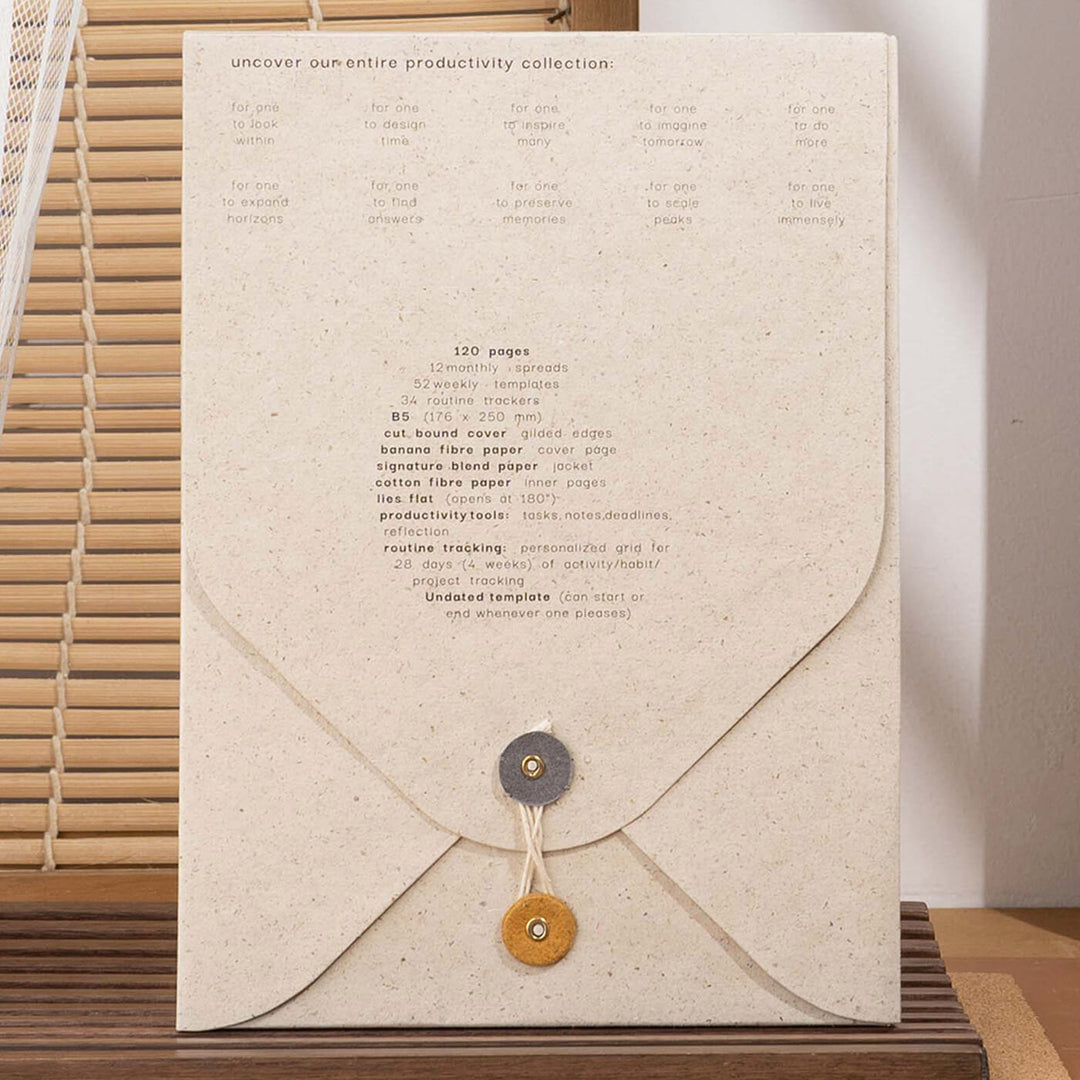 Sustainable Undated Personalized Monthly Planner | 120 Pages, B5