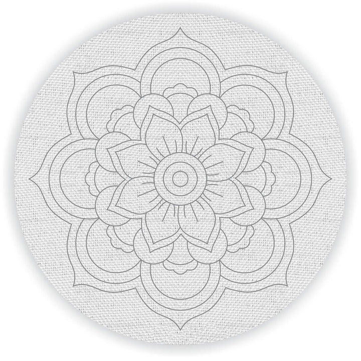 Trial Pack - Floral Mandala Premarked Canvas Bases - Set of 5