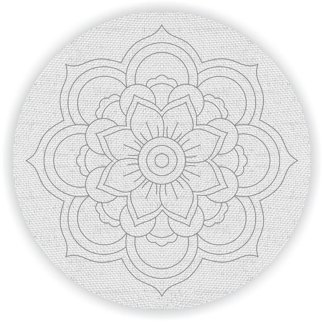 Pre Marked Canvas Base - Blooming Mandala - 3050