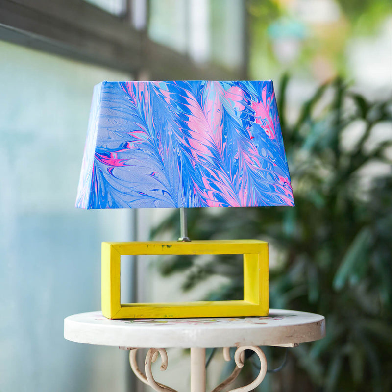 Marbled Fabric Rectangle Empire Lamp