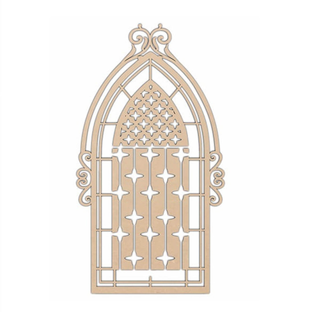 Ready to Decorate Wooden Cutouts - Victorian Stained Glass Door
