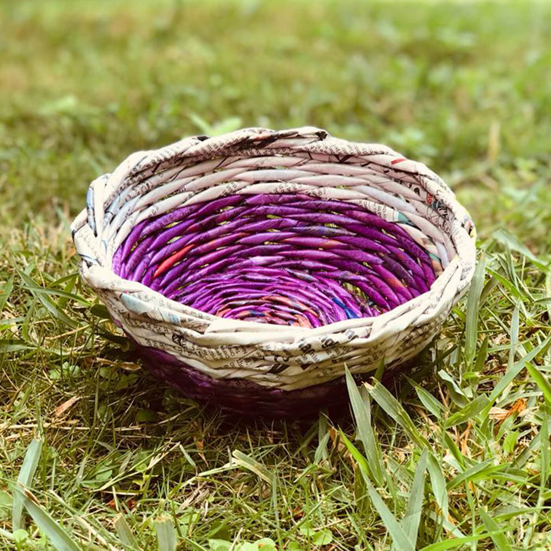 Handmade Upcycled Multipurpose Mini Bowl - Purple