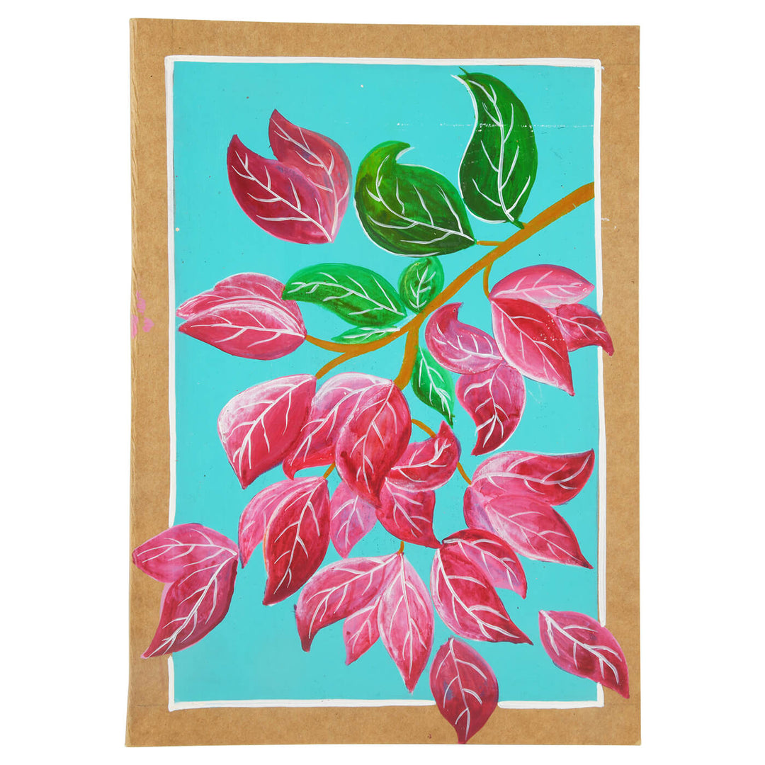 Hand-painted Diary - Bougainvillea