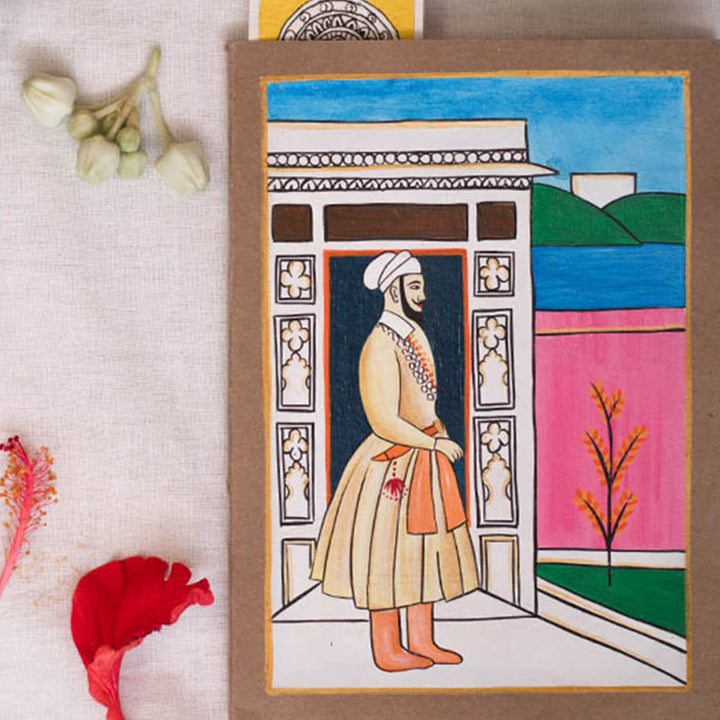 Hand-painted Diary - Mughal Raja
