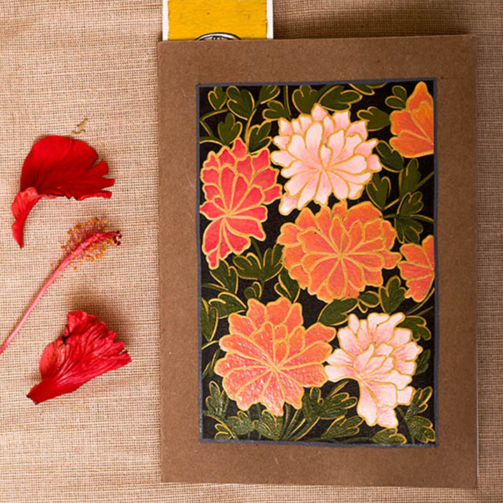 Hand-painted Diary - Persian Floral Bunch