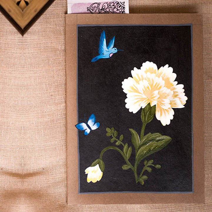 Hand-painted Diary - Vintage Carnation