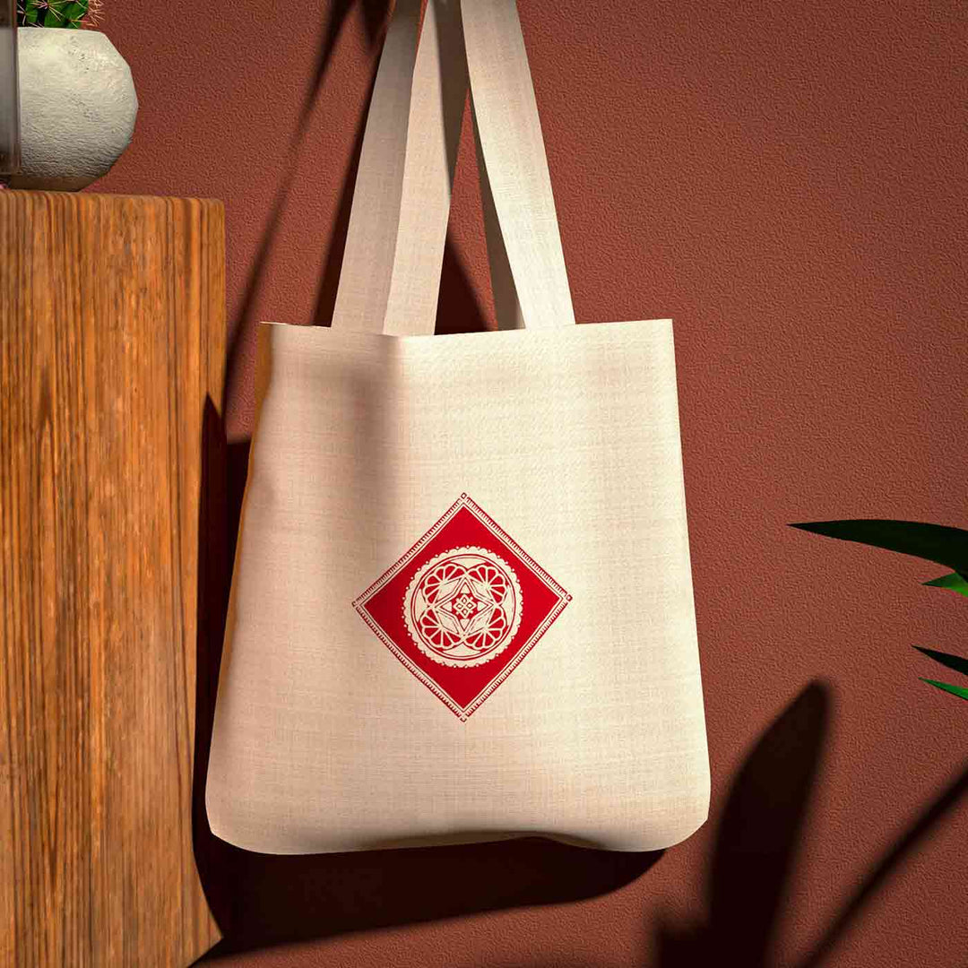 Handpainted Aipan Canvas Bag