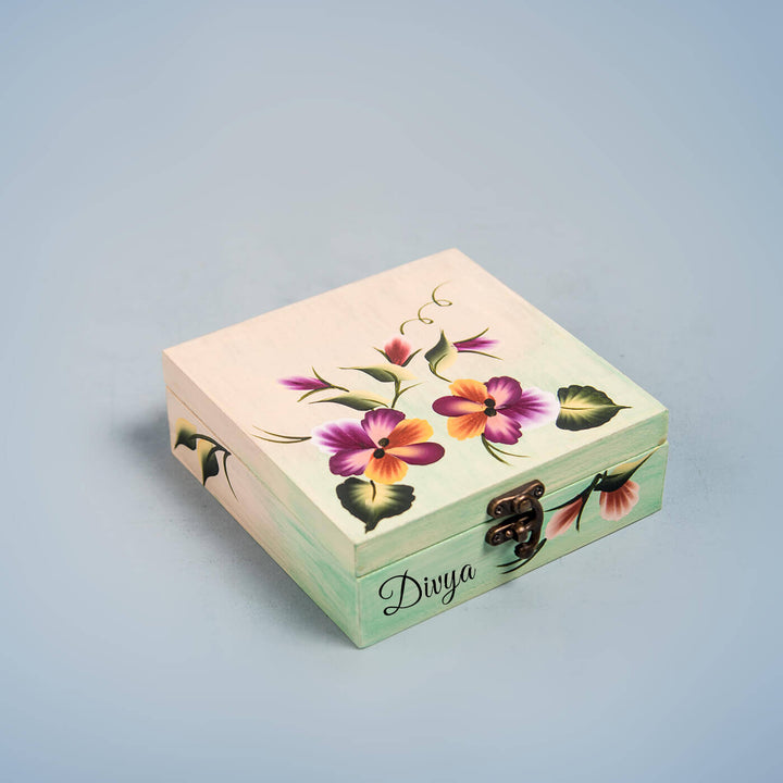 Personalized One Stroke Art Jewellery Box with Mirror