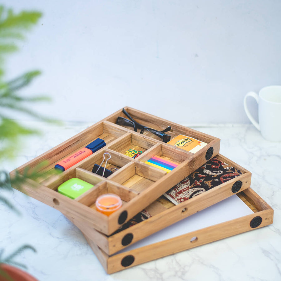 IKEE DESIGN®: Adjustable Wooden Desktop Organizer