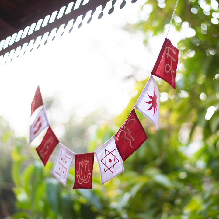 Handpainted Aipan Toran - Divine Symbols