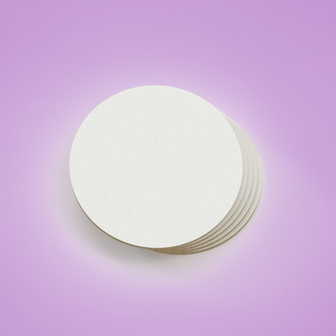 Saver Bundle - 8mm MDF Nameboard With Watercolour Paper - Circle