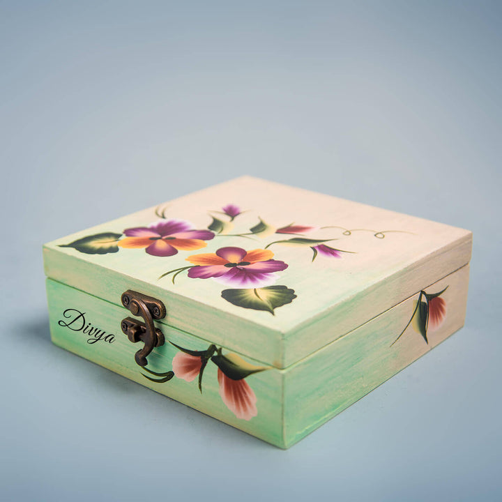 Personalized One Stroke Art Jewellery Box with Mirror