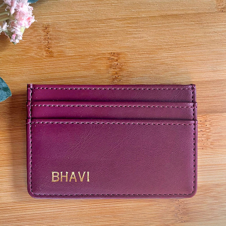 Personalised Faux Leather Bijou Card Case