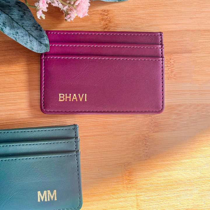 Personalised Faux Leather Bijou Card Case