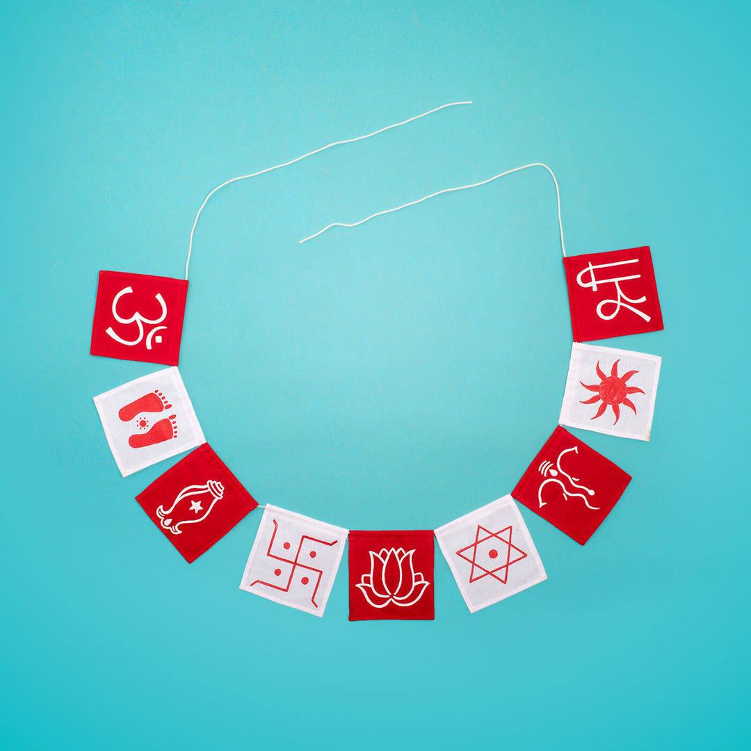 Handpainted Aipan Toran - Divine Symbols