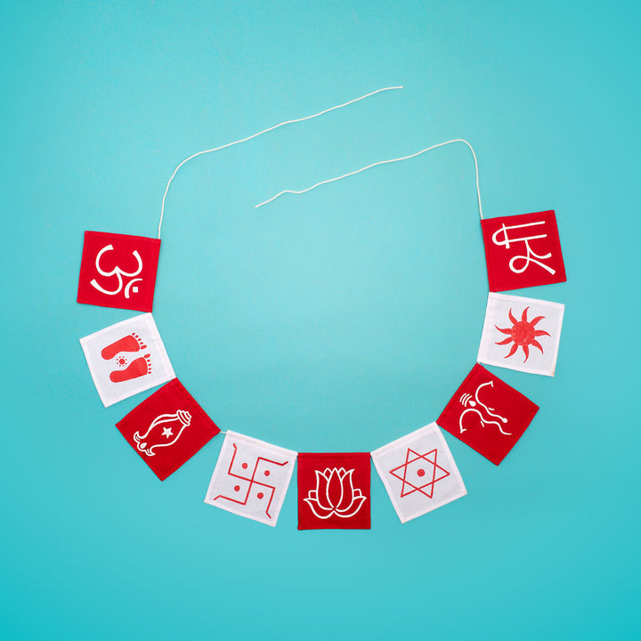 Handpainted Aipan Toran - Divine Symbols