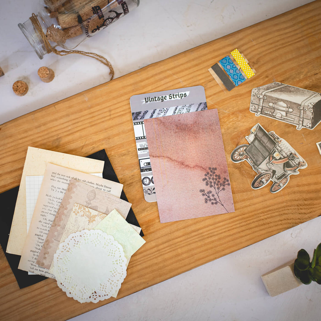 All-inclusive Art Journaling DIY Kit - Vintage - Zwende