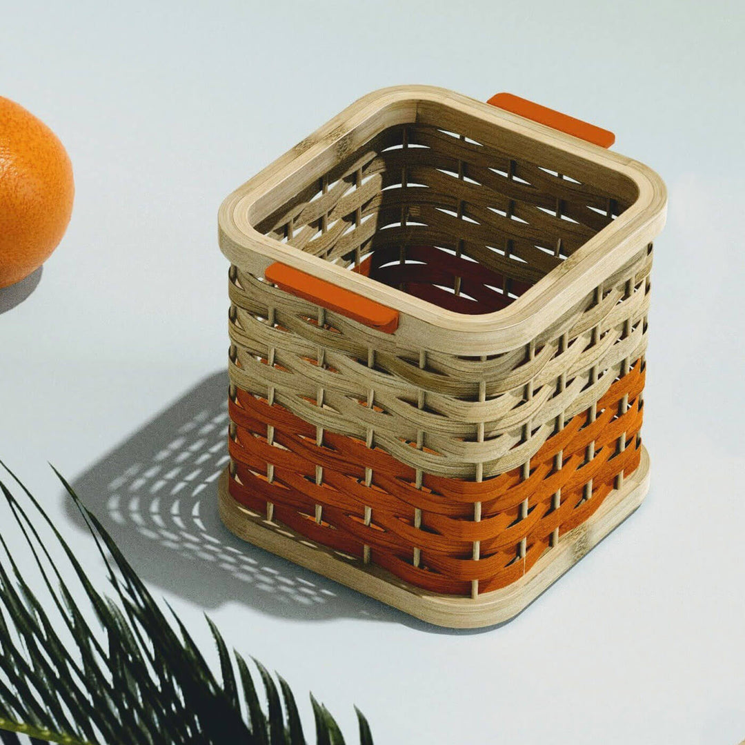 Handwoven Bamboo Desk Basket