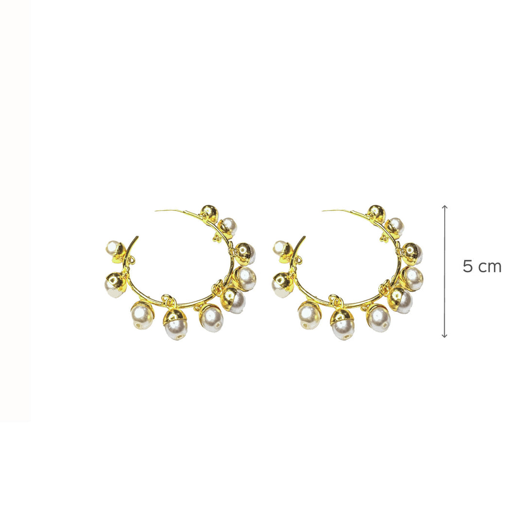 Pearl Dangler Hoops