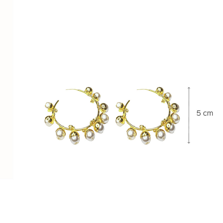 Pearl Dangler Hoops