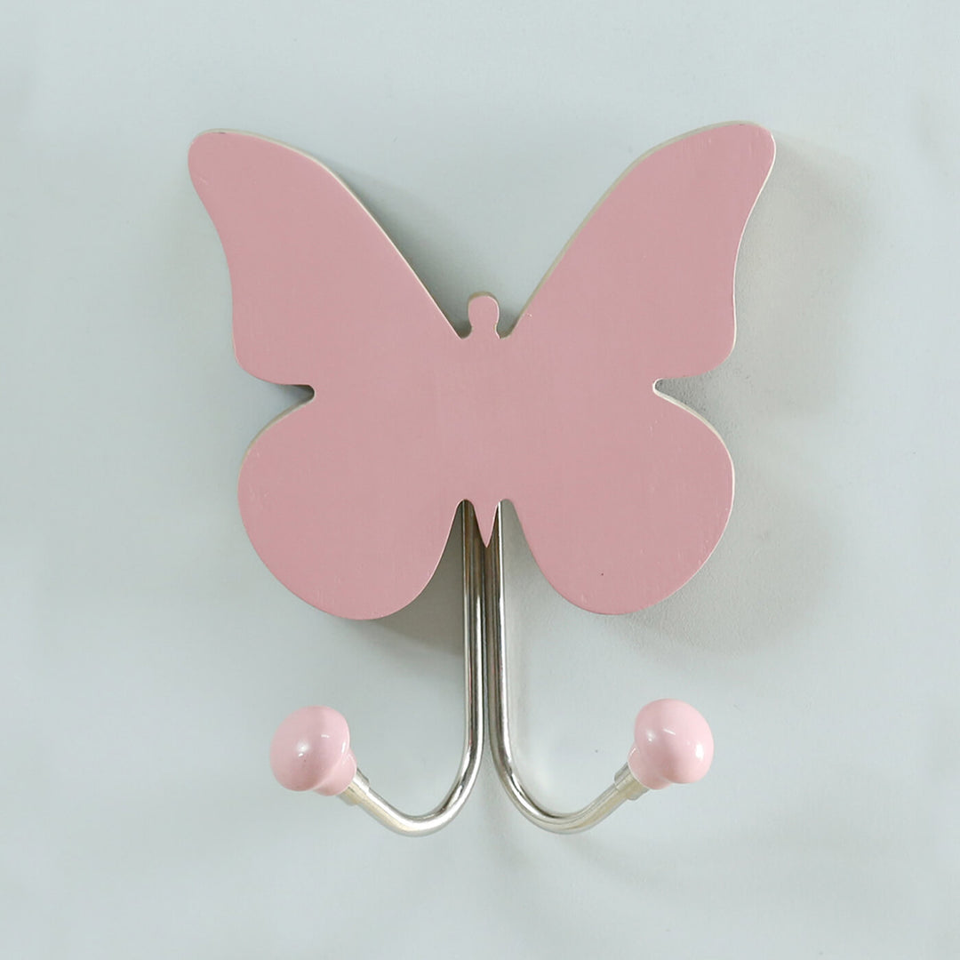 Handmade Wooden Butterfly Hook for Kids' Room