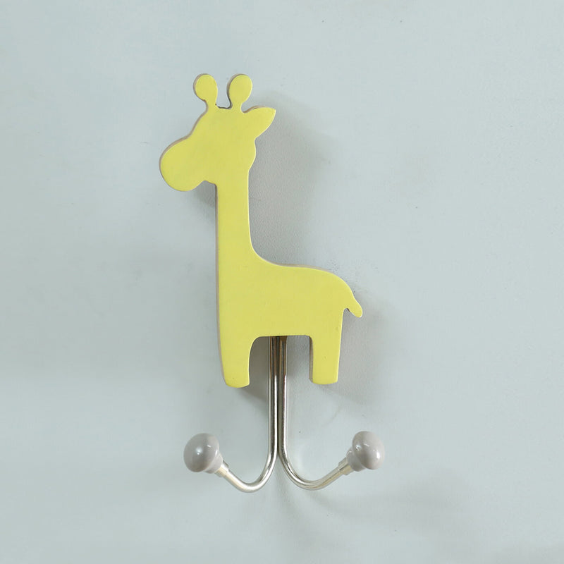 Handmade Wooden Giraffe Hook for Kids&