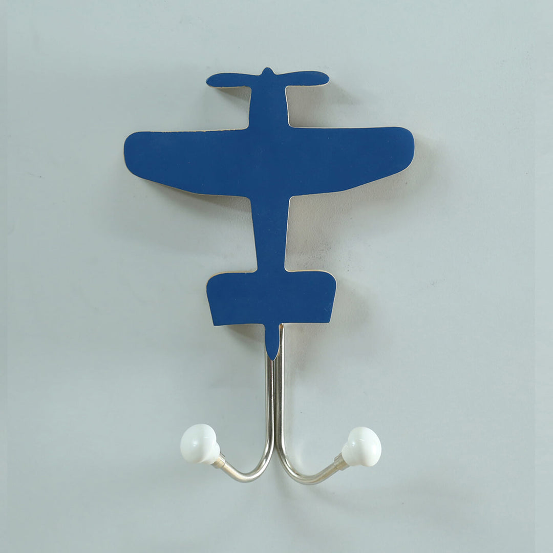 Handmade Wooden Aeroplane Hook for Kids' Room