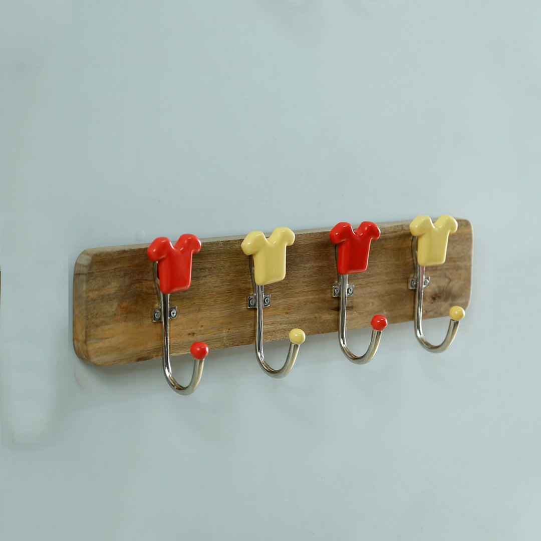 Handmade Ceramic and Wood T-Shirt Hook