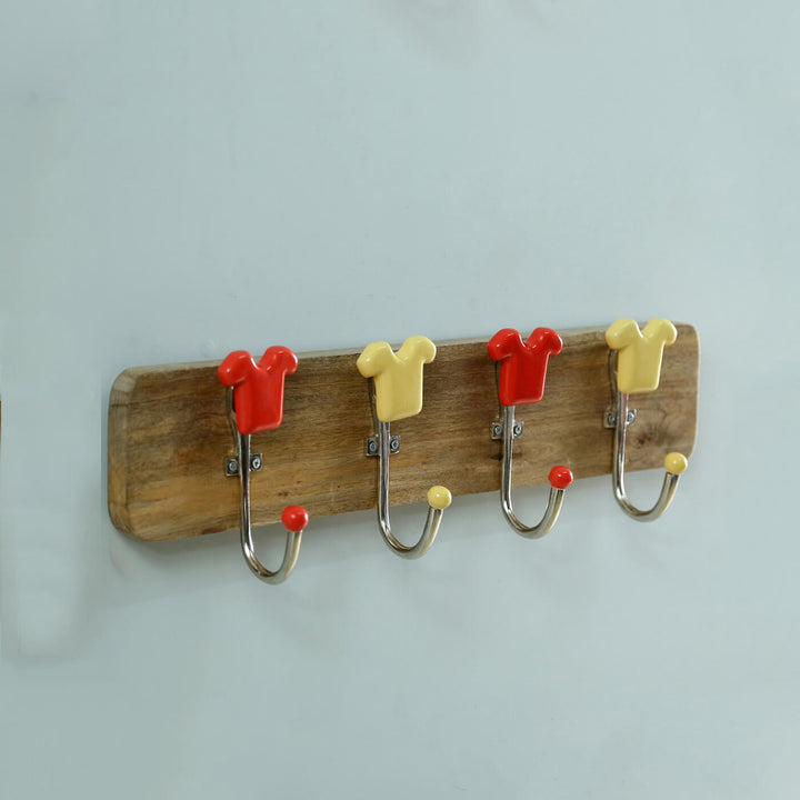 Handmade Ceramic and Wood T-Shirt Hook