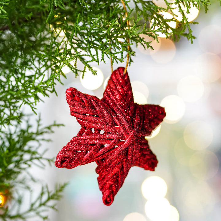 Handmade Upcycled Coiled Newspaper Ornaments For Christmas Tree Decoration | Set Of 5