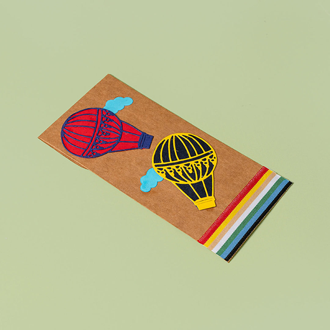 Hot Air Balloon Brown Gift Envelopes