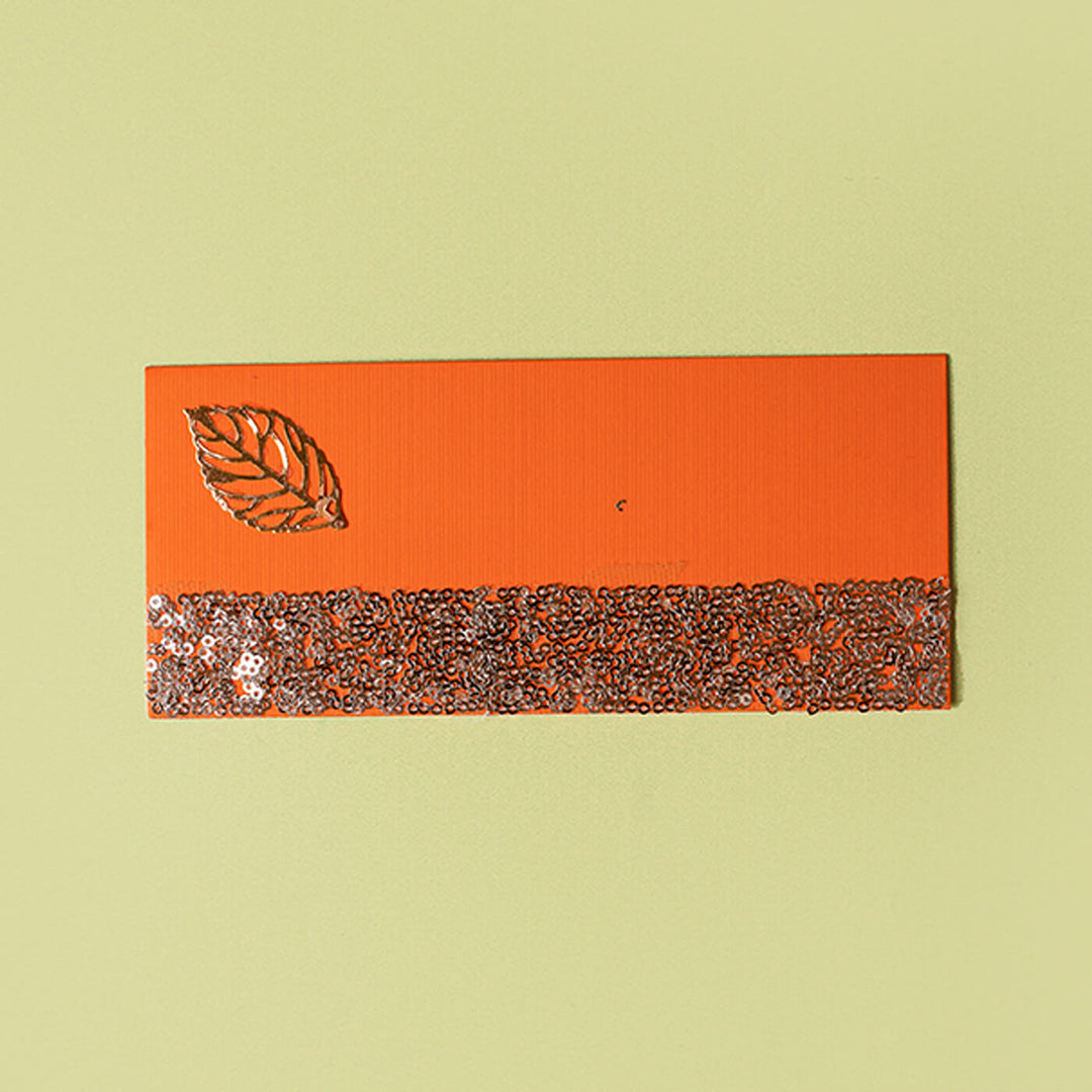 Sequins Border Leaf Gift Envelopes
