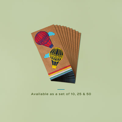 Hot Air Balloon Brown Gift Envelopes