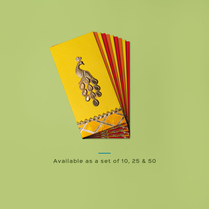 Peacock Motif Gift Envelopes