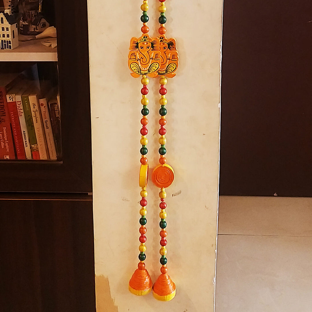 Upcycled Festive Decorative Door Strings - Ganesha