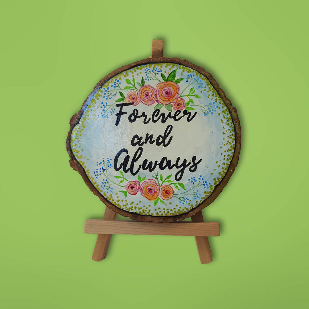 Handpainted "Forever and Always" Memento for Couples