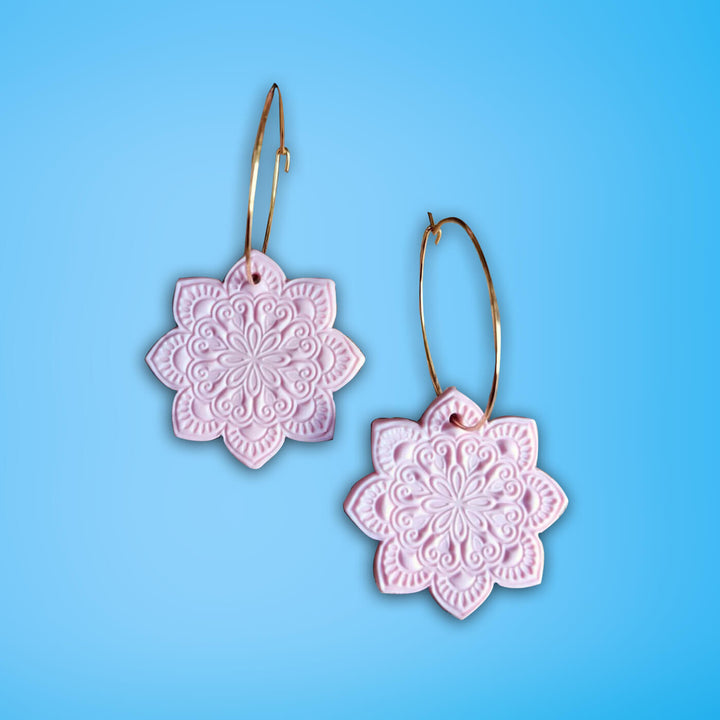 Handmade Clay Sunkissed Floral Earrings