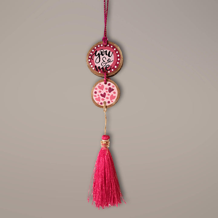 Handpainted "You and Me" Car Hanging - Zwende