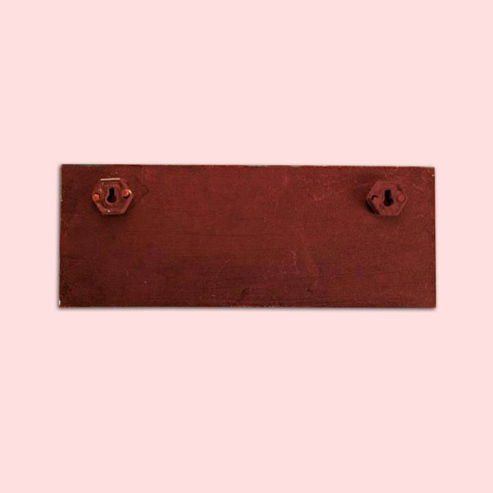 Personalised Family On Swing Name Plate For 3 Characters - Back View with Wall Mounts