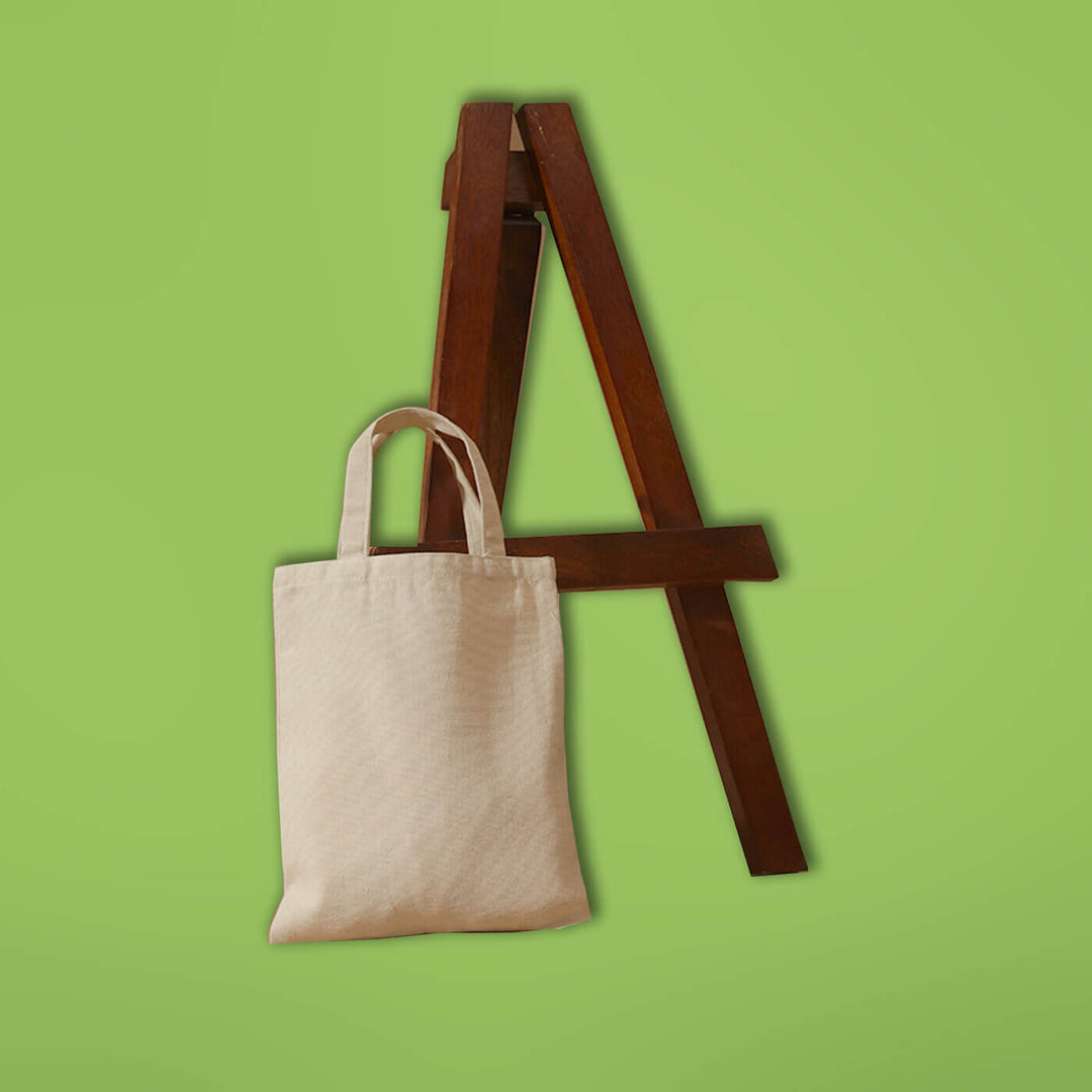 Canvas Bag with small handle Plain - (13 x 10 inches)