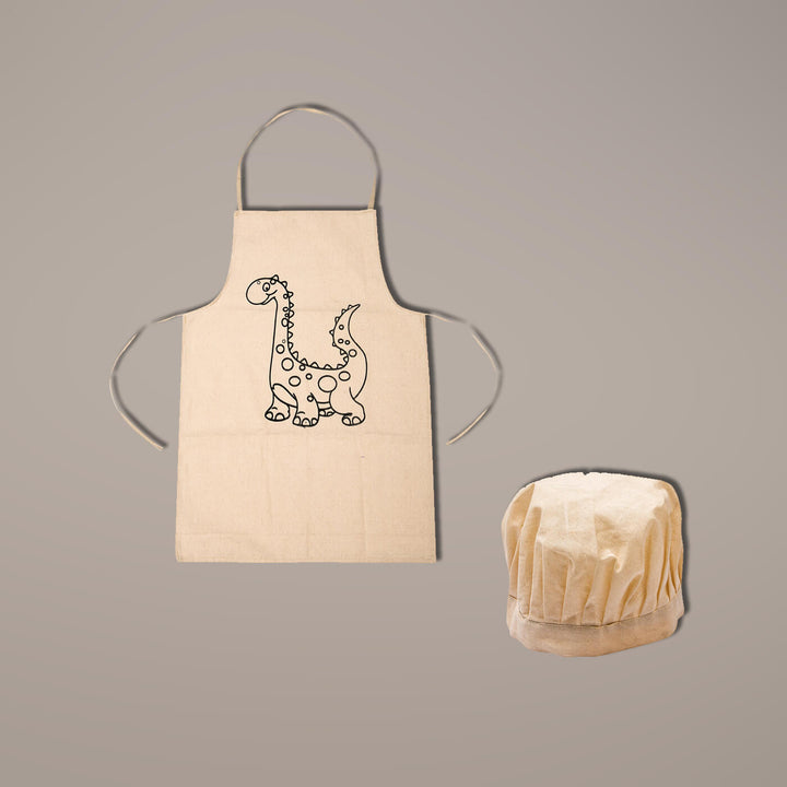 Dinosaur Apron and Cap Hamper