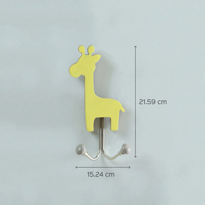 Handmade Wooden Giraffe Hook for Kids' Room