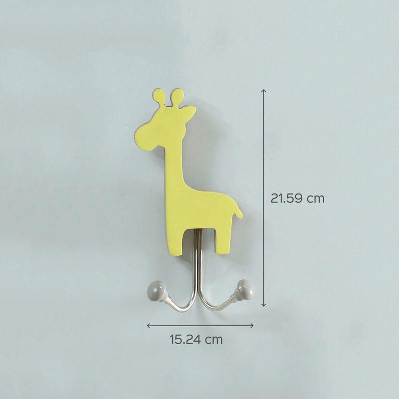 Handmade Wooden Giraffe Hook for Kids&