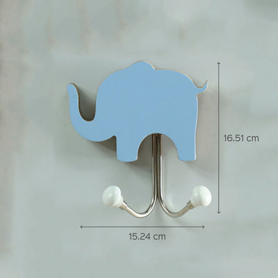 Handmade Wooden Elephant Hook for Kids' Room